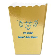Teddy Bear Clothesline Mini Popcorn Boxes