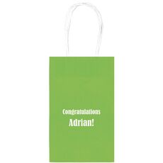 Your Choice of Text Medium Twisted Handled Bags