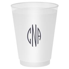 Shaped Oval Monogram Shatterproof Cups