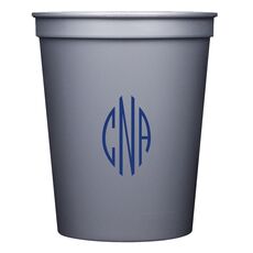 Shaped Oval Monogram Stadium Cups