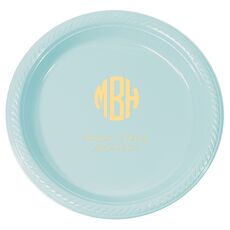 Rounded Monogram with Text Plastic Plates