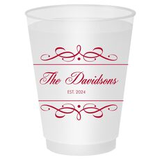 Royal Flourish Framed Names and Text Shatterproof Cups