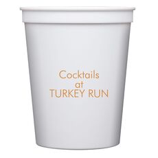 Your Own Text Stadium Cups