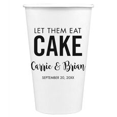 Let Them Eat Cake Paper Coffee Cups
