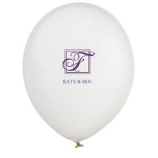 Pick Your Single Initial Monogram with Text Latex Balloons