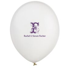 Pick Your Single Initial with Text Latex Balloons