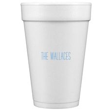Simple Name Styrofoam Cups