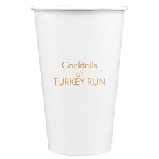 Your Own Text Paper Coffee Cups