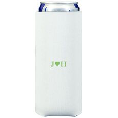 2 Initials Plus Heart Collapsible Slim Huggers