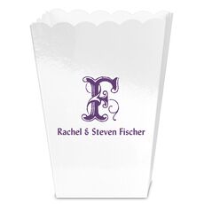 Pick Your Single Initial with Text Mini Popcorn Boxes