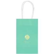Rounded Monogram with Text Medium Twisted Handled Bags