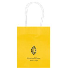 Shaped Oval Monogram with Text Mini Twisted Handled Bags