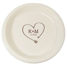 Heart Made of Arrow Plastic Plates
