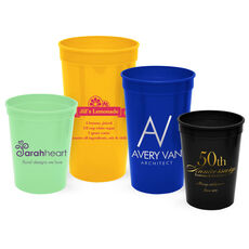 Custom with Your 1-Color Logo with Text we will Typeset Stadium Cups