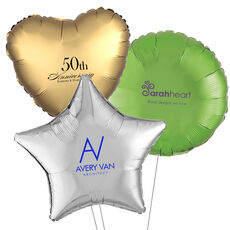 Custom with Your 1-Color Logo with Text we will Typeset Mylar Balloons