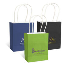 Custom with Your 1-Color Logo with Text we will Typeset Mini Twisted Handled Bags
