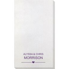 Heart With Lines Bamboo Luxe Guest Towels