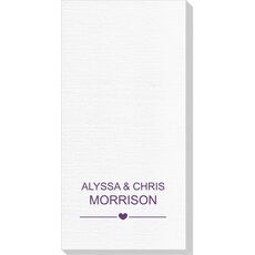 Heart With Lines Deville Guest Towels