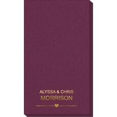 Heart With Lines Linen Like Guest Towels