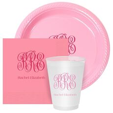 Script Monogram with Text