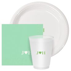 2 Initials Plus Heart