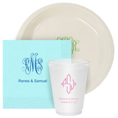 Pick Your Three Letter Monogram Style with Text