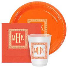 Greek Key Border with Monogram