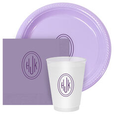 Outline Shaped Oval Monogram