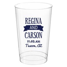 Celebration Couple Clear Plastic Cups