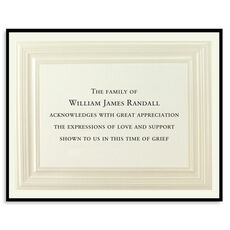 Triple Thick Monaco Opulance Flat Sympathy Cards - Raised Ink