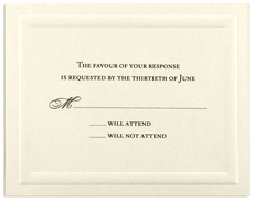 Embossed Elegance Response Cards