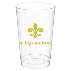 Traditional Fleur-de-Lis Clear Plastic Cups