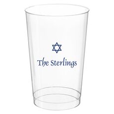 Little Star of David Clear Plastic Cups