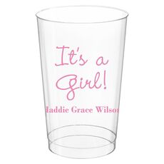 Sweet Baby Girl Clear Plastic Cups