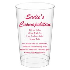 A Lot of Text Clear Plastic Cups