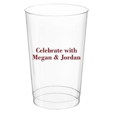 Basic Text of Your Choice Clear Plastic Cups