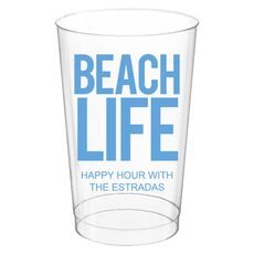 Beach Life Clear Plastic Cups