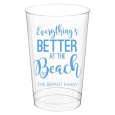 Better at the Beach Clear Plastic Cups