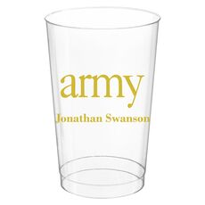 Big Word Army Clear Plastic Cups