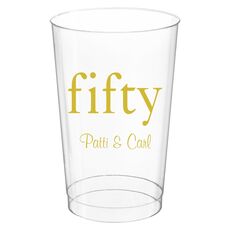 Big Number Fifty Clear Plastic Cups