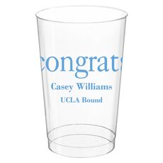 Big Word Congrats Clear Plastic Cups