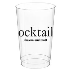 Big Word Cocktails Clear Plastic Cups