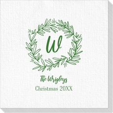 Initial Wreath Deville Napkins