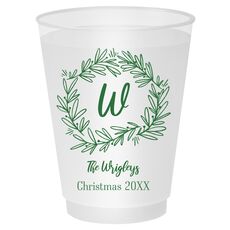 Initial Wreath Shatterproof Cups