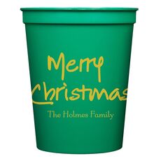 Studio Merry Christmas Stadium Cups
