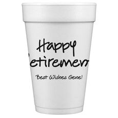 Studio Happy Retirement Styrofoam Cups