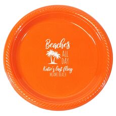 Beaches All Day Plastic Plates