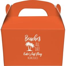 Beaches All Day Gable Favor Boxes