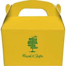 Aloha Welcome To Our Wedding Gable Favor Boxes