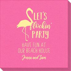 Let's Flockin' Party Linen Like Napkins